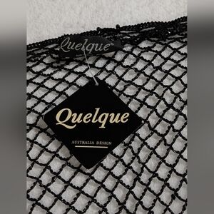 Vintage Sequin & Beads Shawl, one Size, Black Color, one of a kind